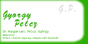 gyorgy pelcz business card